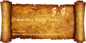 Zuberecz Glória névjegykártya